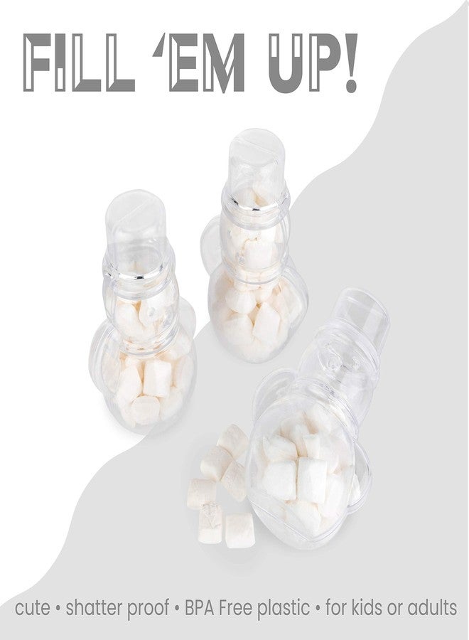 Hammont Snowman Shaped Acrylic Candy Boxes - 12 Pack - 1.57"x3.54" - Perfect for Weddings, Birthdays, Party Favors and Gifts | Designer Cute Clear Lucite Plastic Treat Containers - Image 5